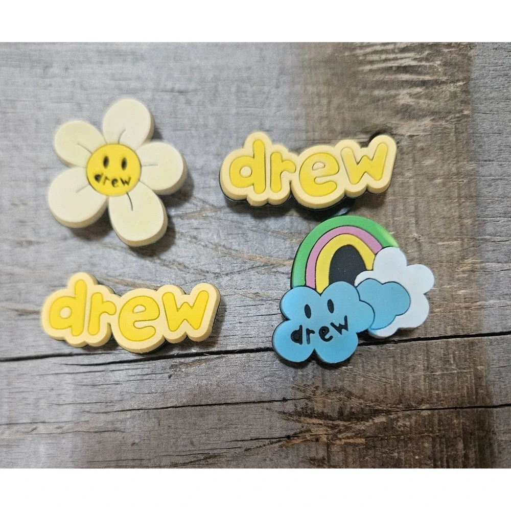 Drew House Justin Bieber‎ Charm Set of 4 Flower Rainbow Shoe Decoration